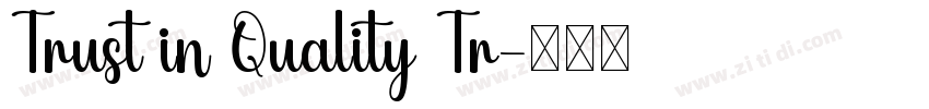 Trust in Quality Tr字体转换